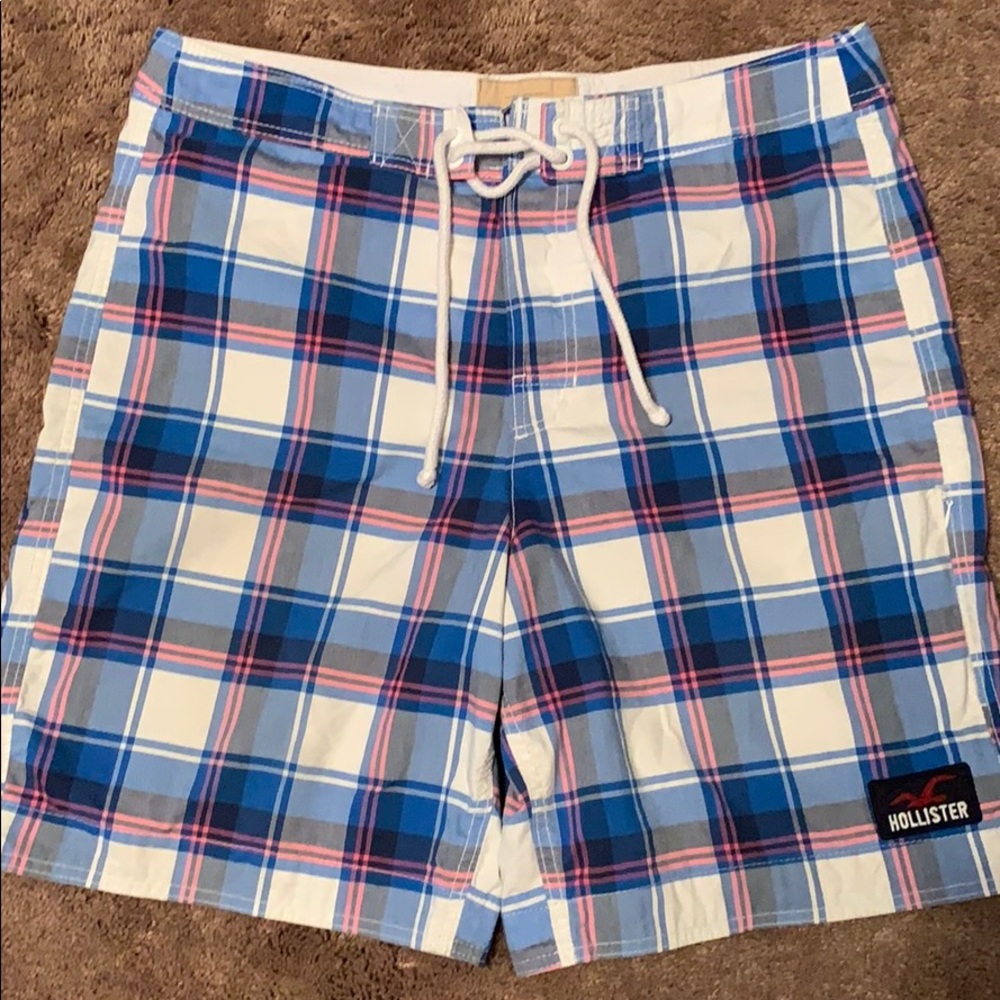Hollister Plaid Swim Trunks